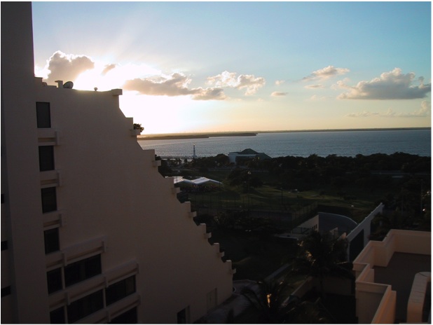 The view in Cancun, Mexico