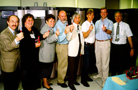 Ceremony Participants in front of Reality Monster (Photo by Todd Gaul)