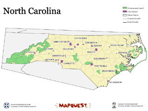 BATS North Carolina map