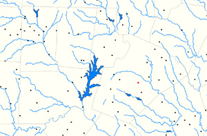 A BATS map of counties, cities, rivers, and lakes surrounding Chapel Hill, NC