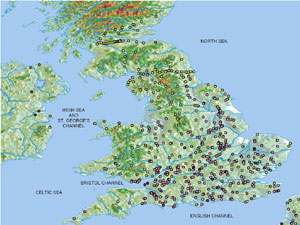 BATS England map