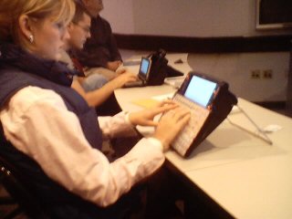 Megan uses an Augmentative Communications device that has text-to-speech as well as picture-to-speech capabilities Megan uses an Augmentative Communications device that has text-to-speech as well as picture-to-speech capabilities
