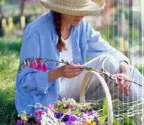 Girl planting something