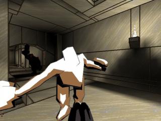 Quake, in cartoon-style rendering