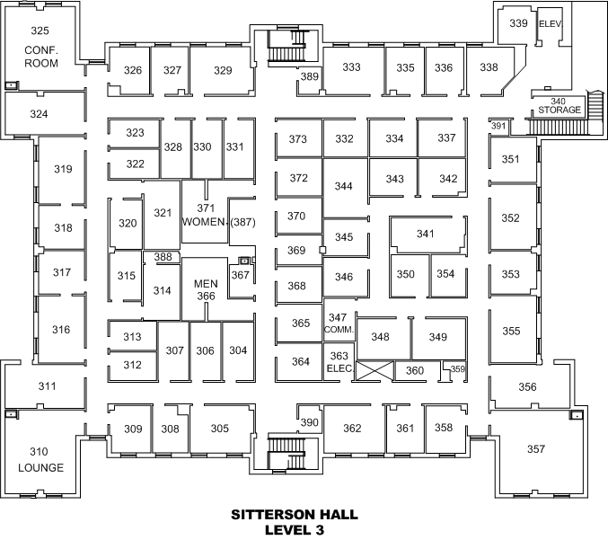 Sitterson Level 3 floorplan