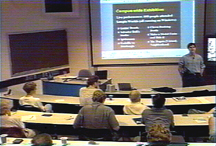 Randy Pausch lecturing in Sitterson 011 (video still)