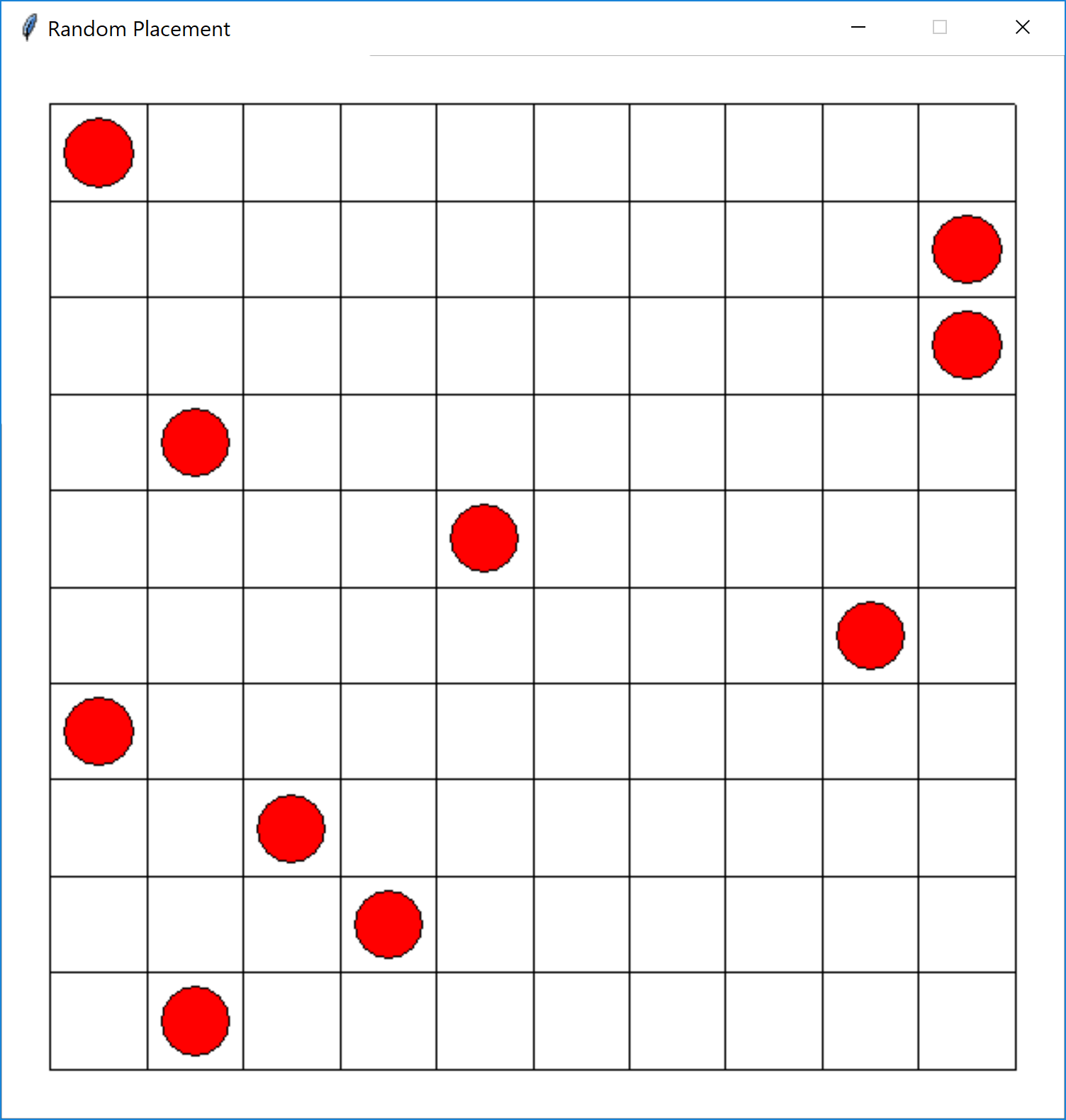 <image: randomly placing checkers pieces>